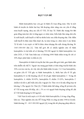 Tiểu luận phát hiện đột biến gen f8 của bệnh nhân hemophilia a ở việt nam 2 bước đầu xây dựng bản đồ đột biến gen f8 đối với bệnh nhân hemophilia a tại việt nam