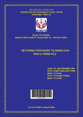 Đồ án hcmute hệ thống tưới nước tự động cho hoa ly dùng plc