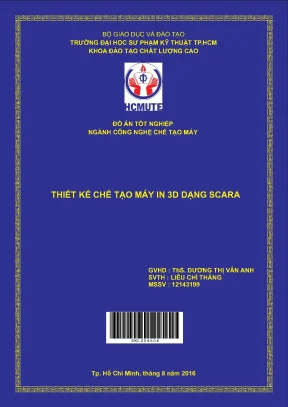 Đồ án hcmute thiết kế chế tạo máy in 3d dạng scara