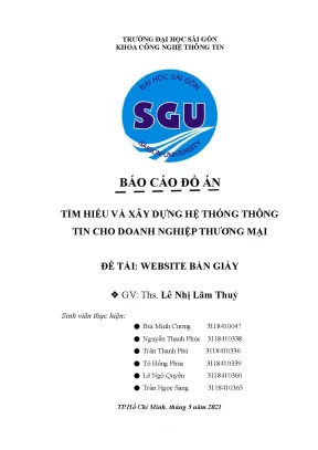 Tiểu luận đồ án tìm hiểu và xây dựng hệ thống thông tin cho doanh nghiệp thương mại đề tài website bán giày