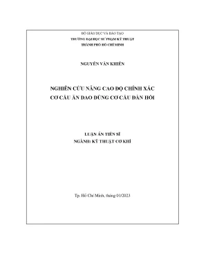 Nghiên cứu nâng cao độ chính xác cơ cấu ăn dao dùng cơ cấu đàn hồi
