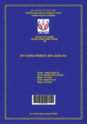 Đồ án hcmute xây dựng website bán quần áo