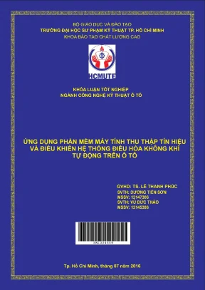 Đồ án hcmute ứng dụng phần mềm máy tính thu thập tín hiệu và điều khiển hệ thống điều hòa không khí tự động trên ô tô