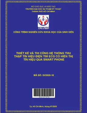 Hcmute thiết kế và thi công hệ thống thu thập tín hiệu điện tim ecg có hiển thị tín hiệu qua smart phone