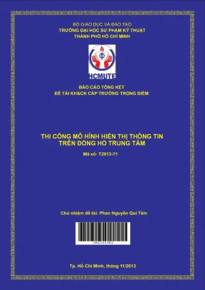 Hcmute thi công mô hình hiển thị thông tin trên đồng hồ trung tâm