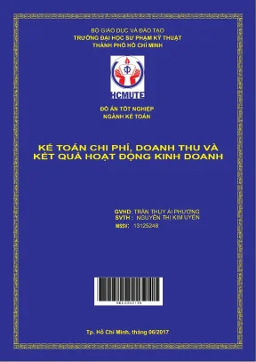 Đồ án hcmute kế toán chi phí doanh thu và kết quả hoạt động kinh doanh