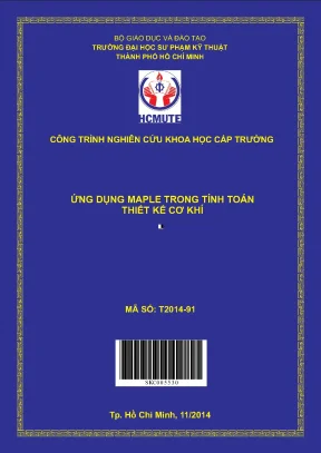 Hcmute ứng dụng maple trong tính toán thiết kế cơ khí