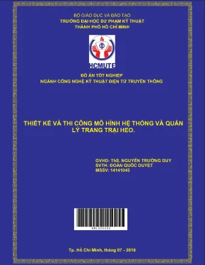 Đồ án hcmute thiết kế và thi công mô hình hệ thống và quản lý trang trại heo