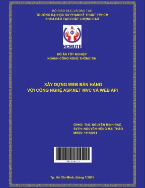 Đồ án hcmute xây dựng web bán hàng với công nghệ asp net mvc và web api