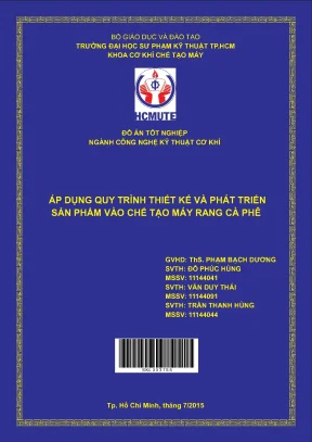 Đồ án hcmute áp dụng quy trình thiết kế và phát triển sản phẩm vào chế tạo máy rang cà phê