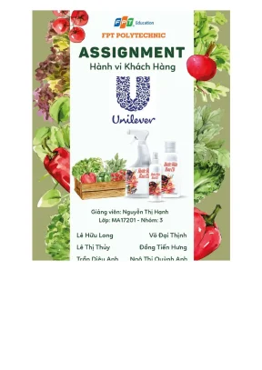 Tiểu luận nghiên cứu hành vi khách hàng của công ty tnhh quốc tế unilever việt nam