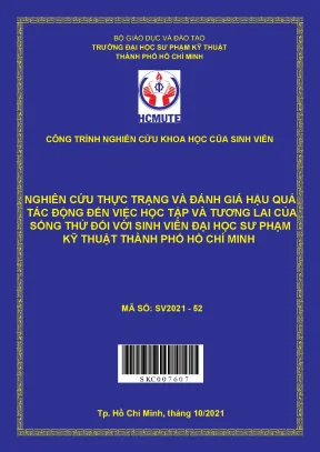 Hcmute nghiên cứu thực trạng và đánh giá hậu quả tác động đến việc học tập và tương lai của sống thử đối với sinh viên đại học sư phạm kỹ thuật thành phố hồ chí minh