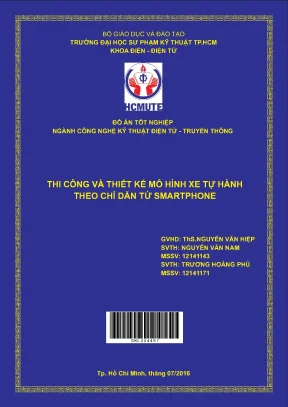 Đồ án hcmute thi công và thiết kế mô hình xe tự hành theo chỉ dẫn từ smartphone