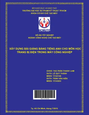 Đồ án hcmute xây dựng bài giảng bằng tiếng anh cho môn học trang bị điện trong máy công nghiệp