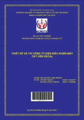 Đồ án hcmute thiết kế và thi công tủ điện điều khiển máy cắt viền decal