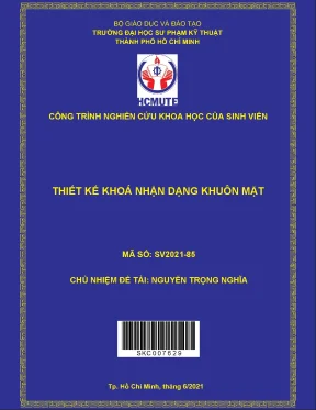 Hcmute thiết kế khóa nhận dạng khuôn mặt
