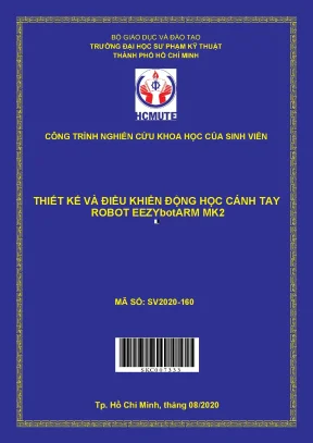 Hcmute thiết kế và điều khiển động học cánh tay robot eezybotarm mk2