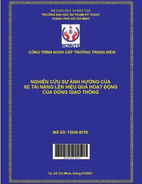 Hcmute nghiên cứu sự ảnh hưởng của xe tải nặng lên hiệu quả hoạt động của dòng giao thông