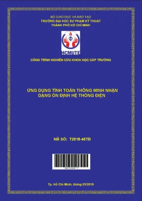 Hcmute ứng dụng tính toán thông minh nhận dạng ổn định hệ thống điện