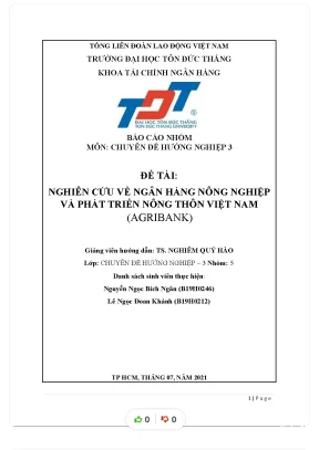 Tiểu luận lịch sử hình thành và phát triển ngân hàng nông nghiệp và phát tri n nông thôn vi t nam