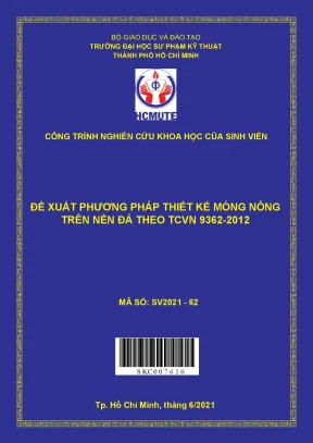 Hcmute đề xuất phương pháp thiết kế móng nông trên nền đá theo tcvn 9362 2012