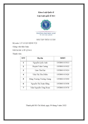 Tiểu luận để xác định đúng tội danh trong vụ án này cần thực hiện các bước nào tóm tắt nội dung của từng bước
