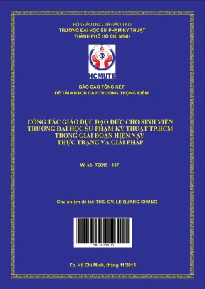 Hcmute công tác giáo dục đạo đức cho sinh viên trường đại học sư phạm kỹ thuật tp hồ chí minh trong giai đoạn hiện nay thực trạng và giải pháp