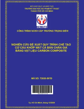 Hcmute nghiên cứu đề xuất quy trình chế tạo cơ cấu khớp mắt cá bàn chân giả bằng vật liệu carbon composite