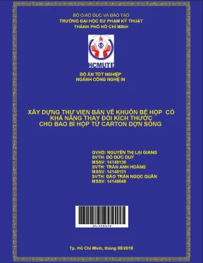 Đồ án hcmute xây dựng thư viện bản vẽ khuôn bế hộp có khả năng thay đổi kích thước cho bao bì hộp từ carton dợn sóng