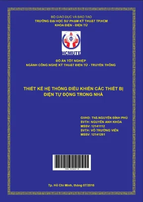Đồ án hcmute thiết kế hệ thống điều khiển các thiết bị điện tự động trong nhà