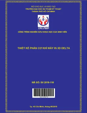 Hcmute thiết kế phần cơ khí máy in 3d delta