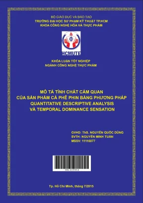 Đồ án hcmute mô tả tính chất cảm quan của sản phẩm cà phê phin bằng phương pháp quantitative descriptive analysis và temporal dominance sensation