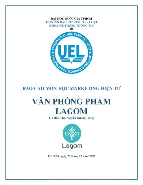 Báo cáo môn học marketing điện tử văn phòng phẩm lagom