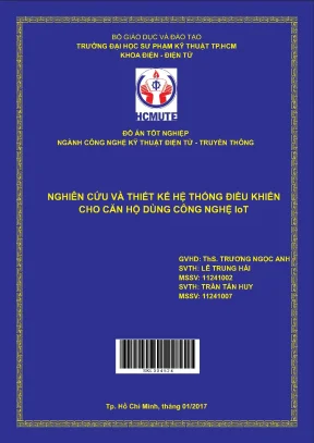 Đồ án hcmute nghiên cứu và thiết kế hệ thống điều khiển cho căn hộ dùng công nghệ iot