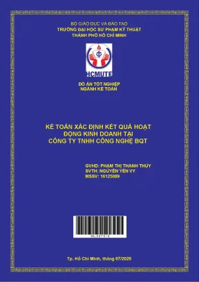 Đồ án hcmute kế toán xác định kết quả hoạt động kinh doanh tại công ty tnhh công nghệ bqt
