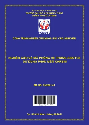 Hcmute nghiên cứu và mô phỏng hệ thống abs tcs sử dụng phần mềm carsim