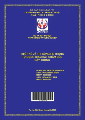 Đồ án hcmute thiết kế và thi công hệ thống tự động giám sát chăm sóc cây trồng