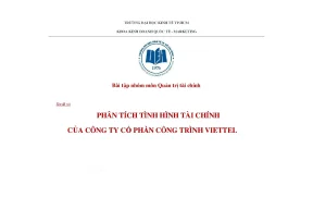 Tiểu luận phân tích tình hình tài chính của công ty cổ phần công trình viettel