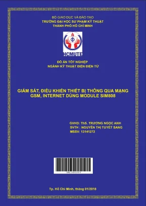 Đồ án hcmute giám sát điều khiển thiết bị thông qua mạng gsm internet dùng module sim808