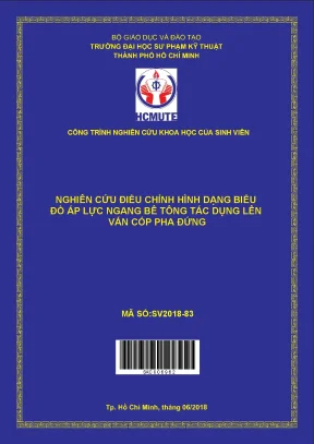Hcmute nghiên cứu điều chỉnh hình dạng biểu đồ áp lực ngang bê tông tác dụng lên ván cốp pha đứng
