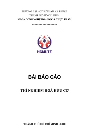 Tiểu luận bài báo cáo thí nghiệm hoá hữu cơ tinh chế chất rắn bằng kỹ thuật kết tinh và thăng hoa