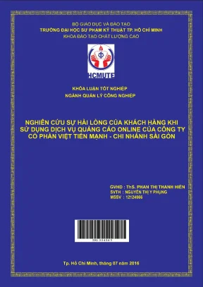 Đồ án hcmute nghiên cứu sự hài lòng của khách hàng khi sử dụng dịch vụ quảng cáo online của công ty cổ phần việt tiến mạnh chi nhánh sài gòn