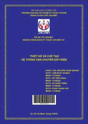 Đồ án hcmute thiết kế và chế tạo hệ thống vận chuyển dây điện