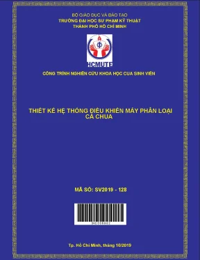Hcmute thiết kế hệ thống điều khiển máy phân loại cà chua