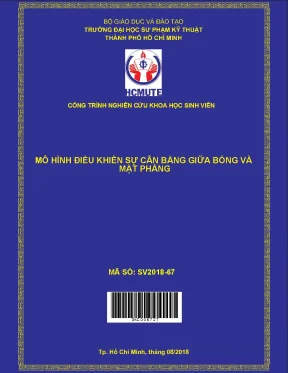 Hcmute mô hình điều khiển sự cân bằng giữa bóng và mặt phẳng