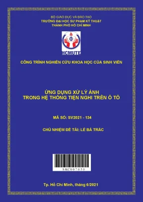 Hcmute ứng dụng xử lý ảnh trong hệ thông tiện nghi trên ô tô
