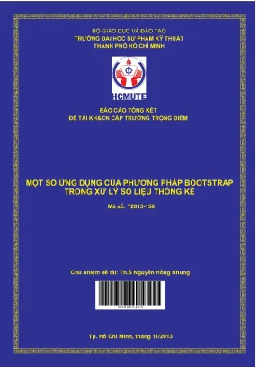Hcmute một số ứng dụng của phương pháp bootstrap trong xử lý số liệu thống kê