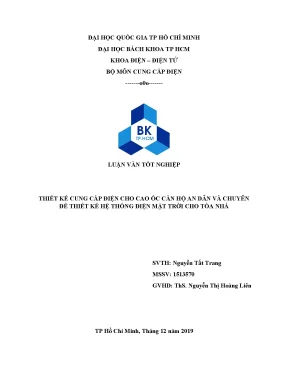 Tiểu luận thiết kế cung cấp điện cho cao ốc căn hộ an dân và chuyên đề thiết kế hệ thống điện mặt trời cho tòa nhà