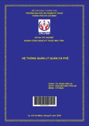 Đồ án hcmute hệ thống quản lí quán cà phê