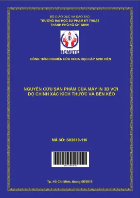 Hcmute nghiên cứu sản phẩm của máy in 3d với độ chính xác kích thước và bền kéo